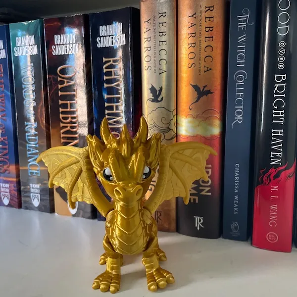 🐉 Gold 3D Printed Dragon 