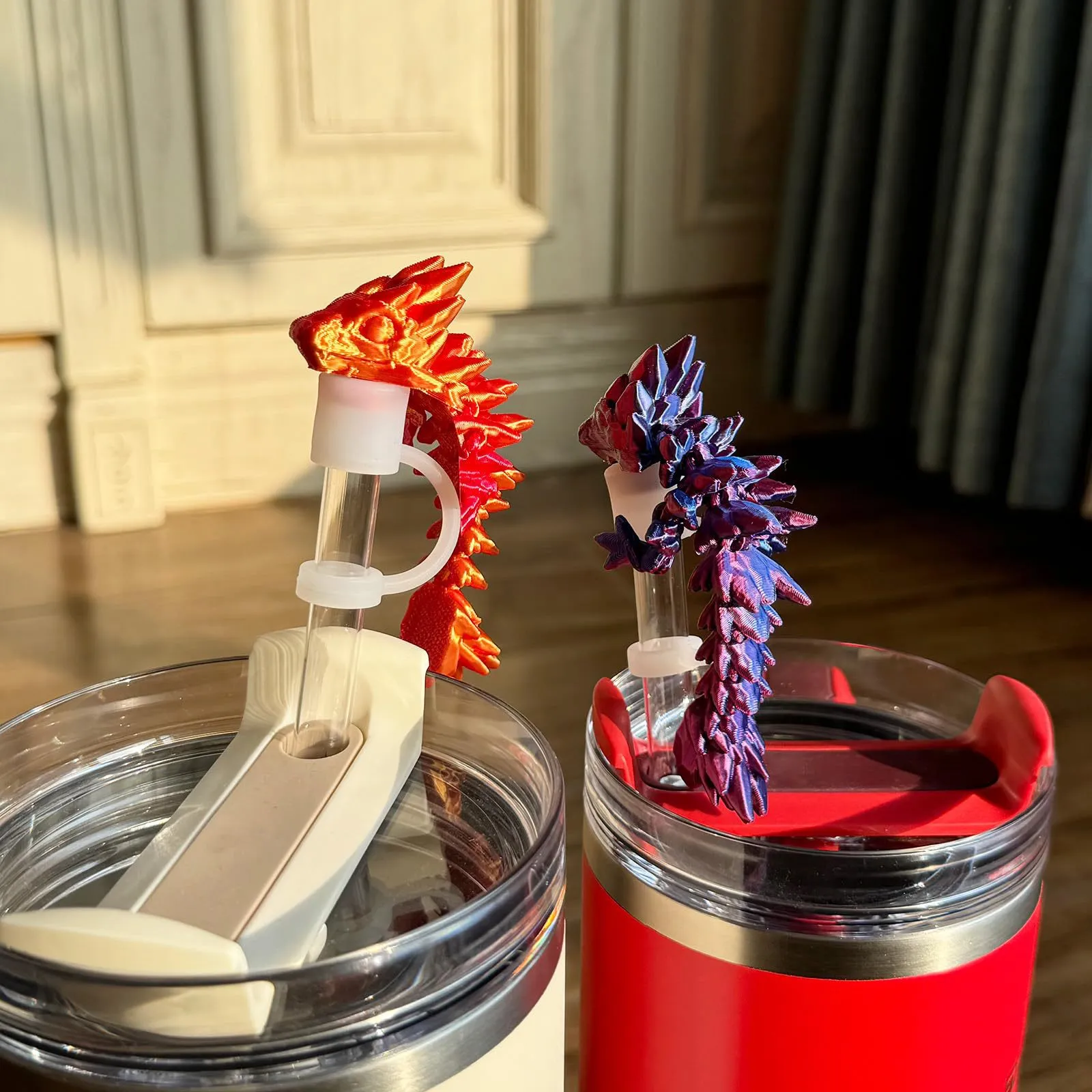 3D Printed Dragon Stanley Straw Topper