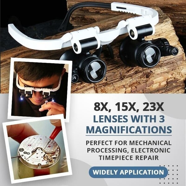 💥Hot Sale 50% OFF💥LED Glasses Magnifier 8x 15x 23x