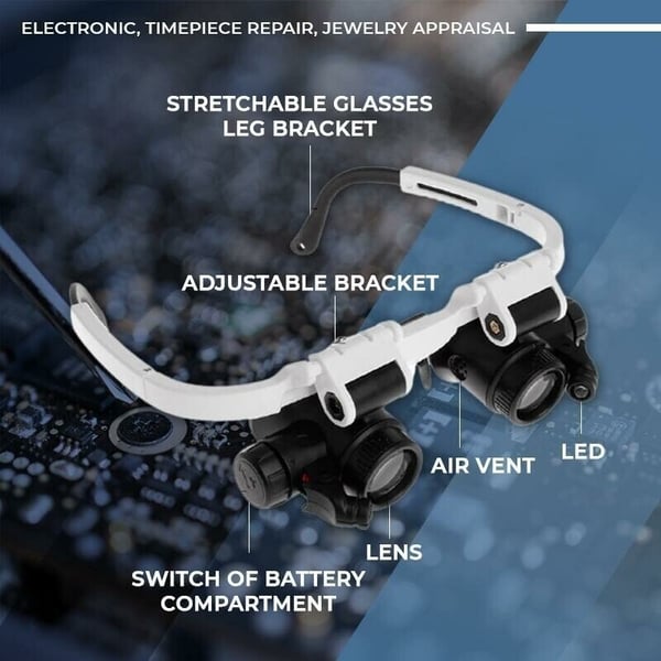💥Hot Sale 50% OFF💥LED Glasses Magnifier 8x 15x 23x