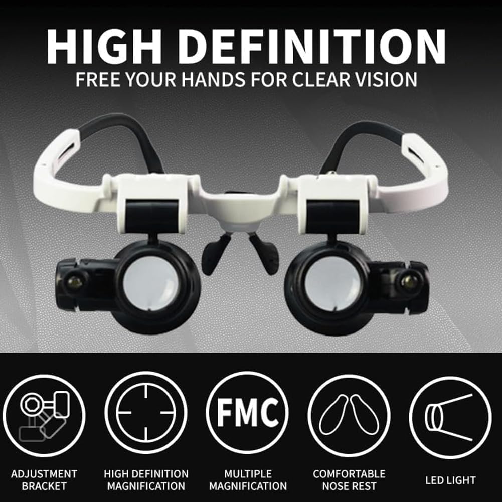 💥Hot Sale 50% OFF💥LED Glasses Magnifier 8x 15x 23x