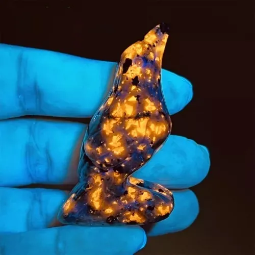 New Natural Emberlite Crow Statue Handcrafted