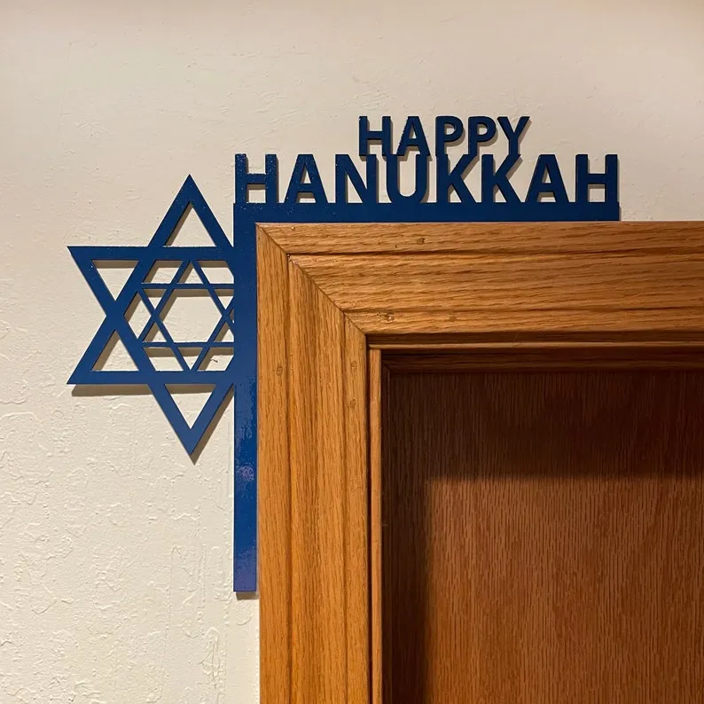💙Metal Hanukkah Door Topper