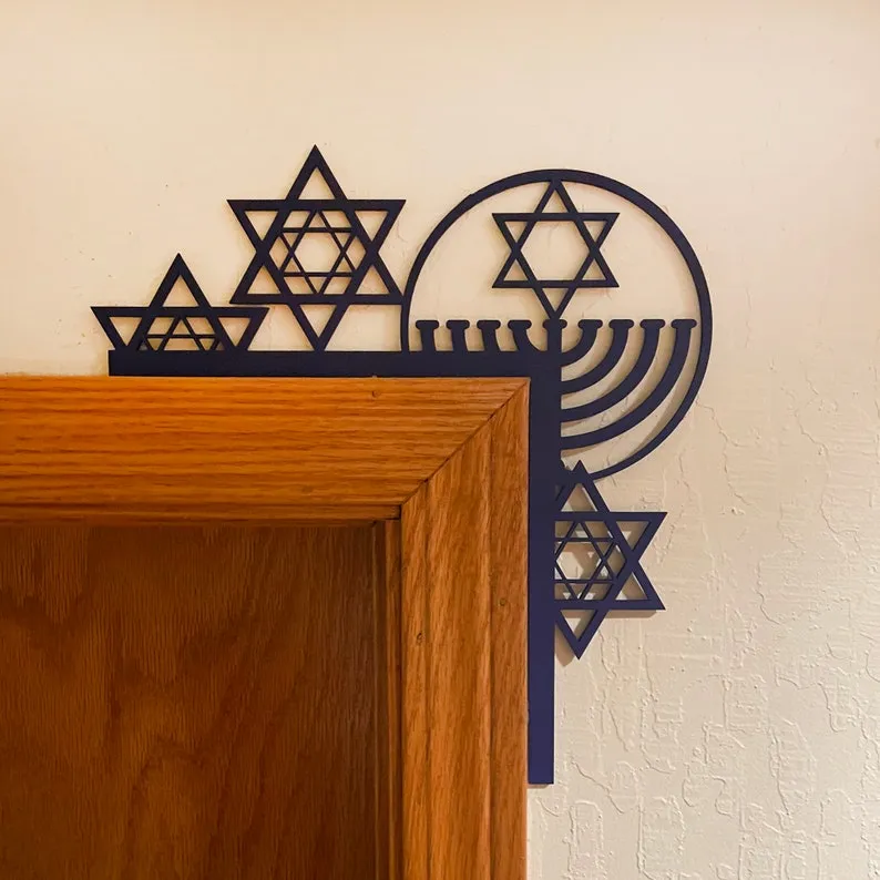 💙Metal Hanukkah Door Topper