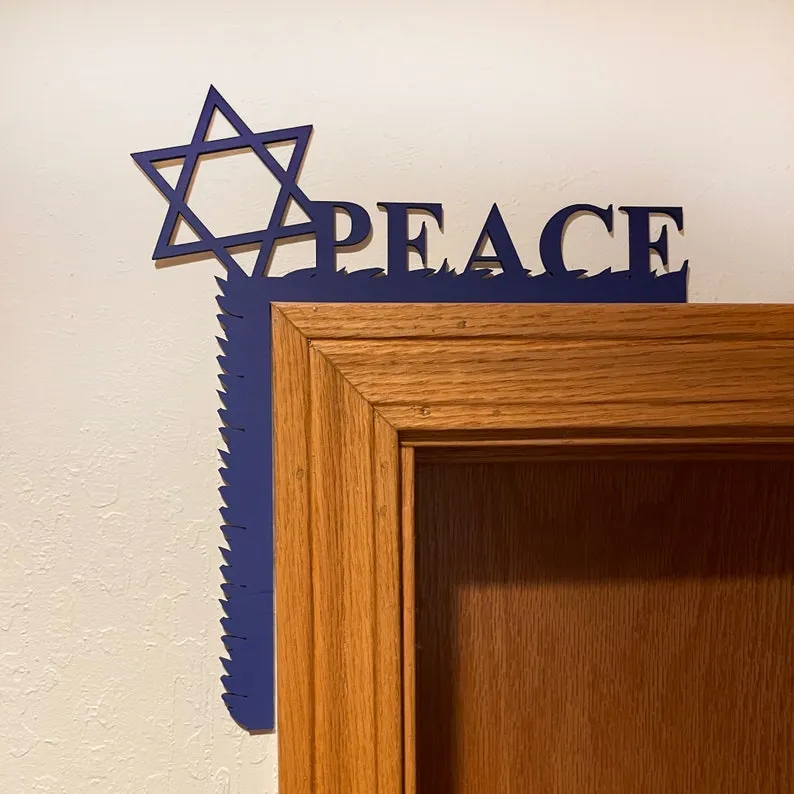💙Metal Hanukkah Door Topper