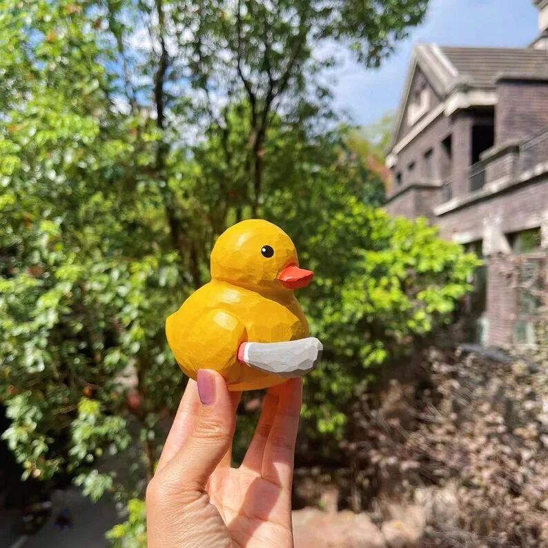 🤣Funny Middle Finger Wooden Duck