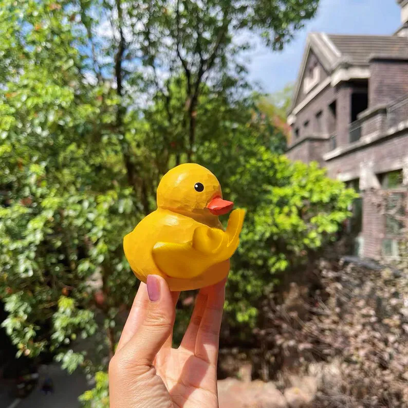 🤣Funny Middle Finger Wooden Duck