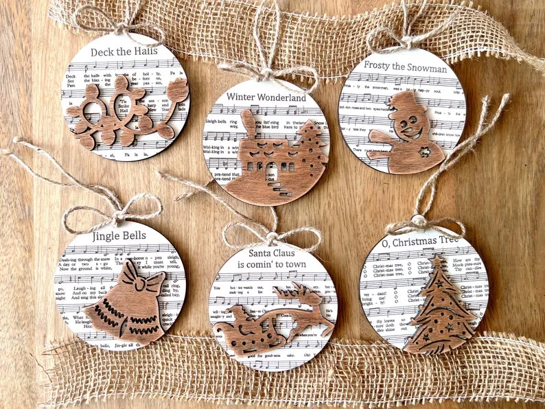 🎅Music Sheet Christmas Ornament
