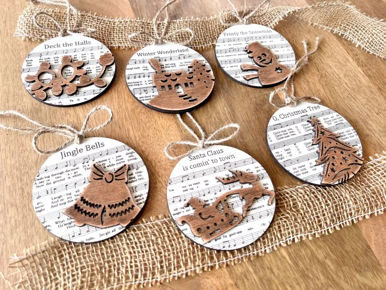 🎅Music Sheet Christmas Ornament