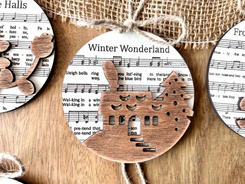 🎅Music Sheet Christmas Ornament