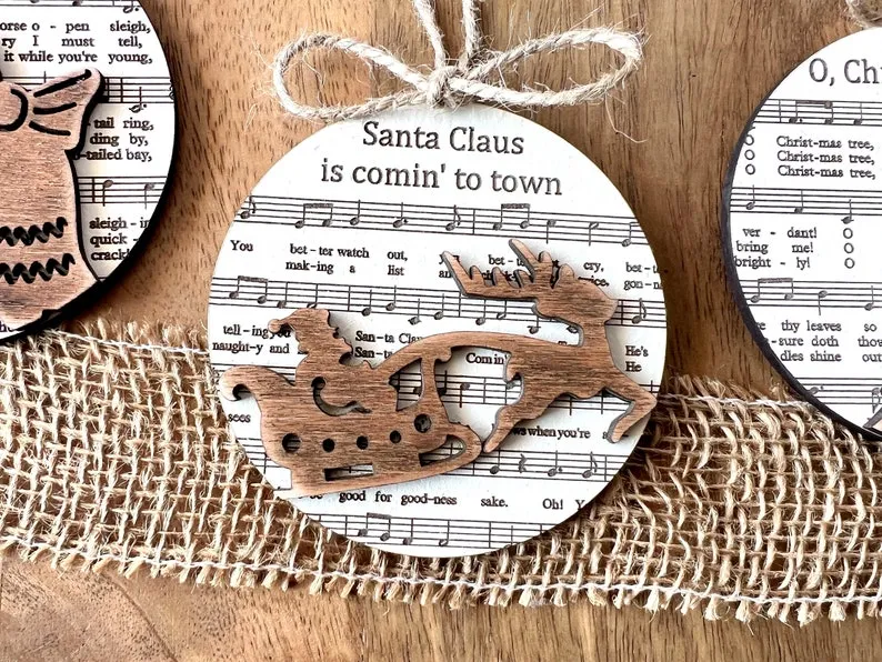 🎅Music Sheet Christmas Ornament