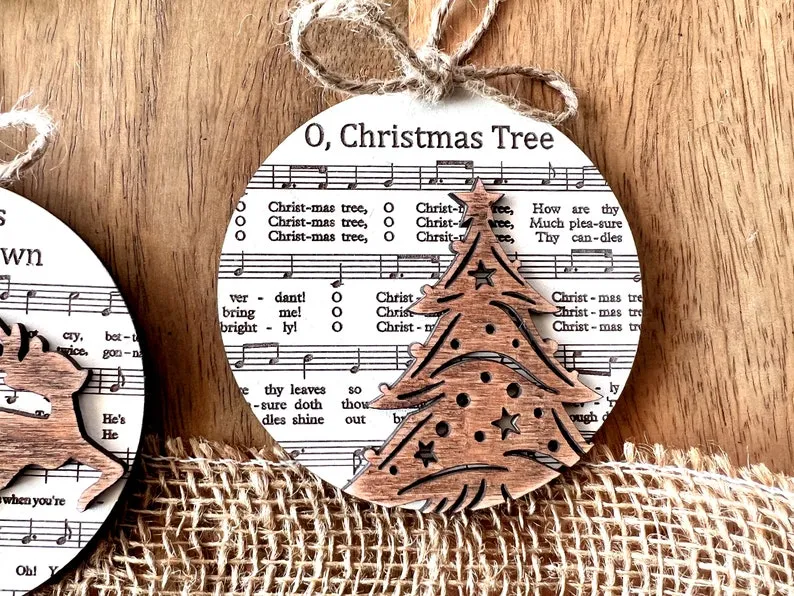 🎅Music Sheet Christmas Ornament