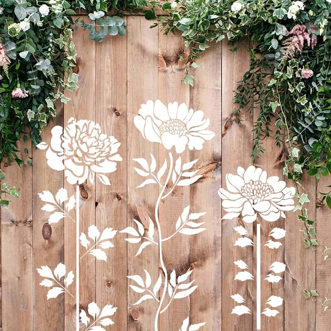 🌼Garden Fence Large Flower Drawing Stencils
