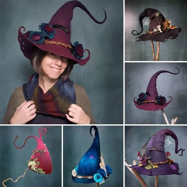 🎃Halloween Party Felt Witch Hats