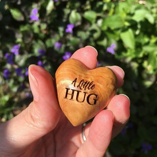 💖Pocket Hug Wooden Heart Token-Unique Gift