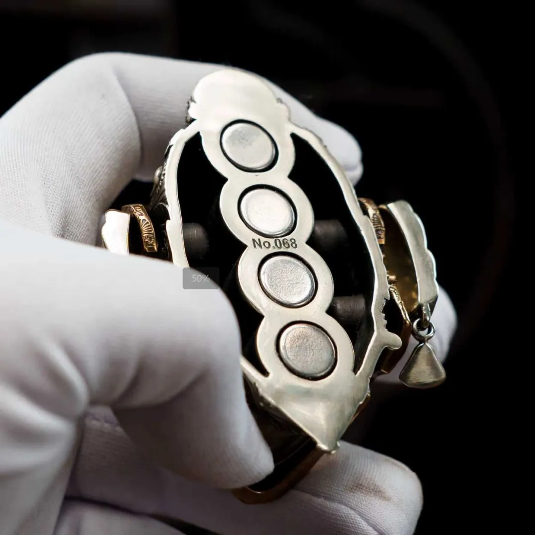 ☠Handmade Metal Mechanical Skull – Magnetic Decoration