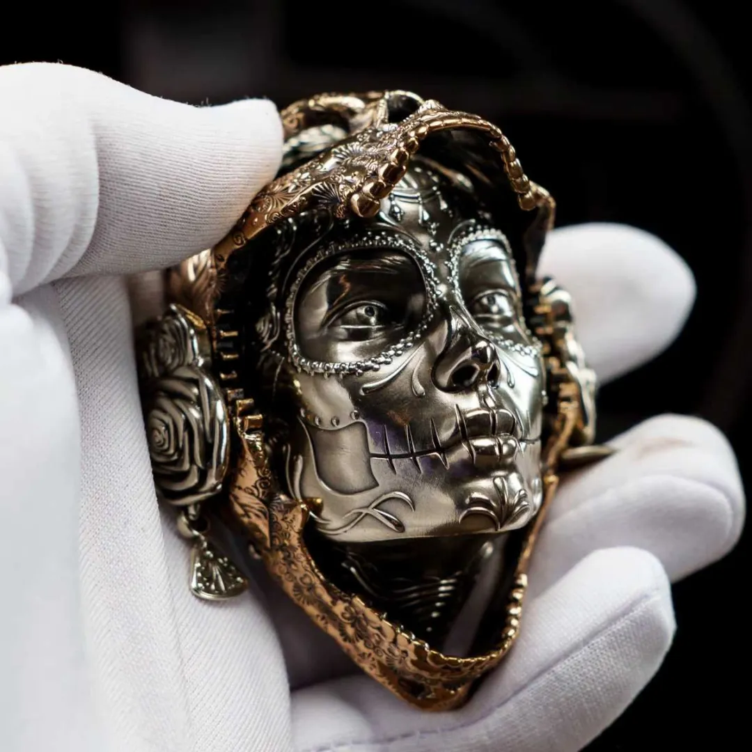 ☠Handmade Metal Mechanical Skull – Magnetic Decoration
