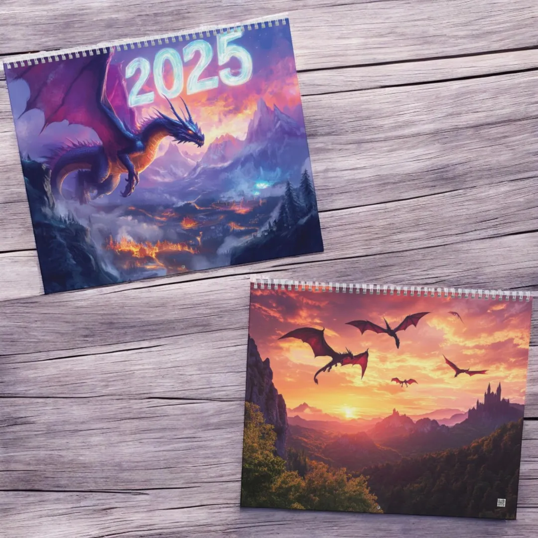 🐉Fantasy Dragon Wall Calendar 2025