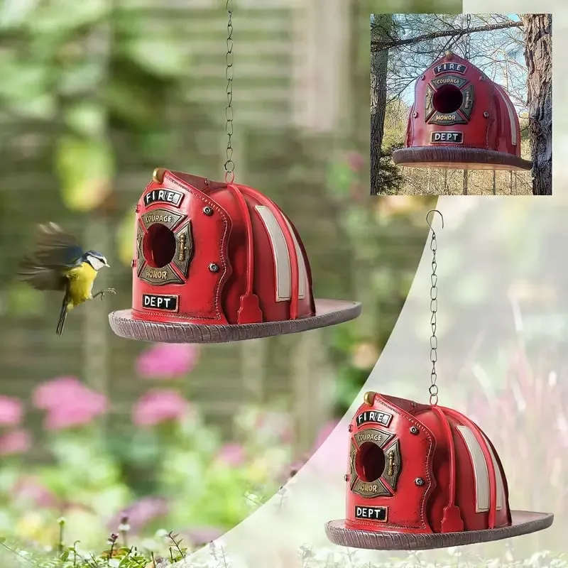 🔥LAST DAY 50% OFF⛑️Firefighter-Themed Birdhouse🐦