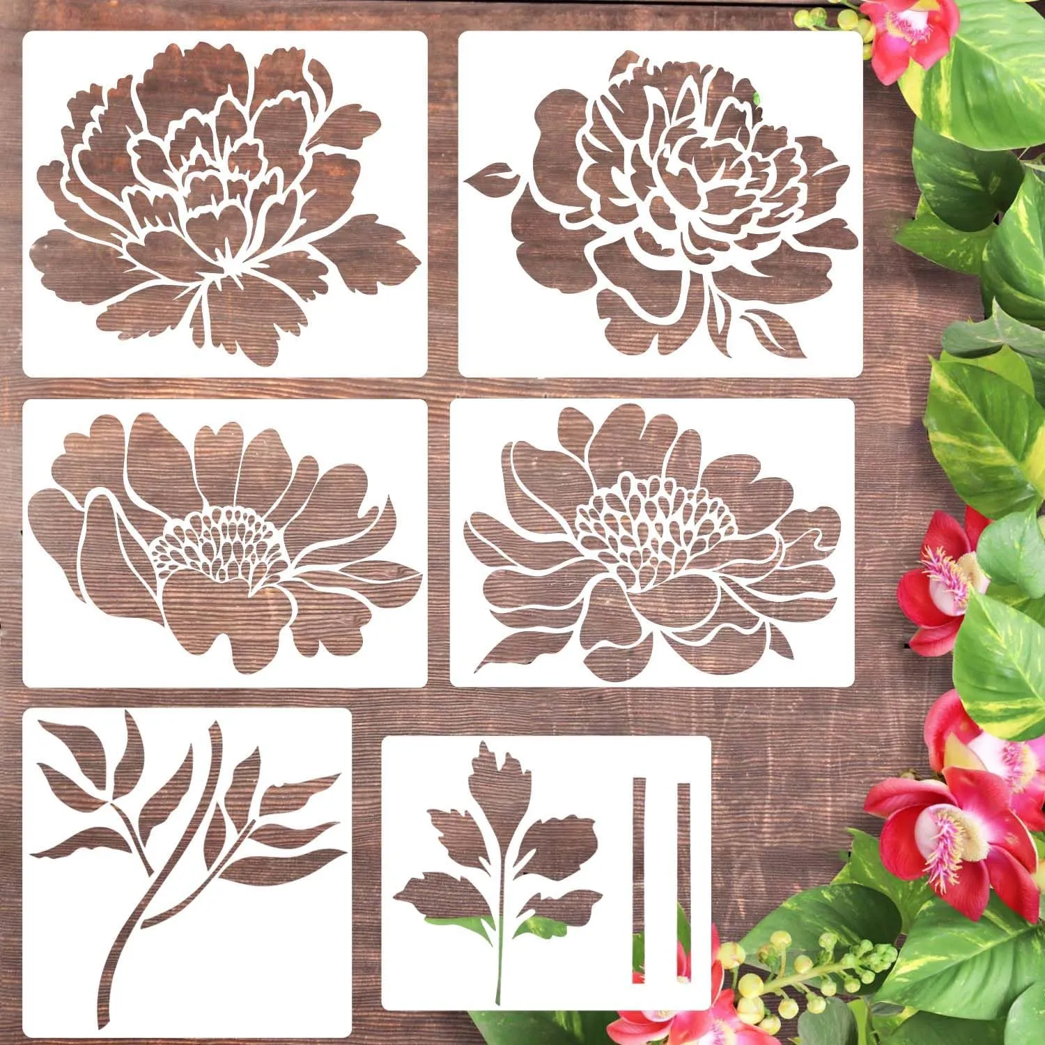 🌼Garden Fence Large Flower Drawing Stencils