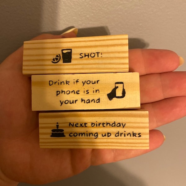 🍻Party Drinking Game-🎲48 Pieces Questions Tumbling Tower Game