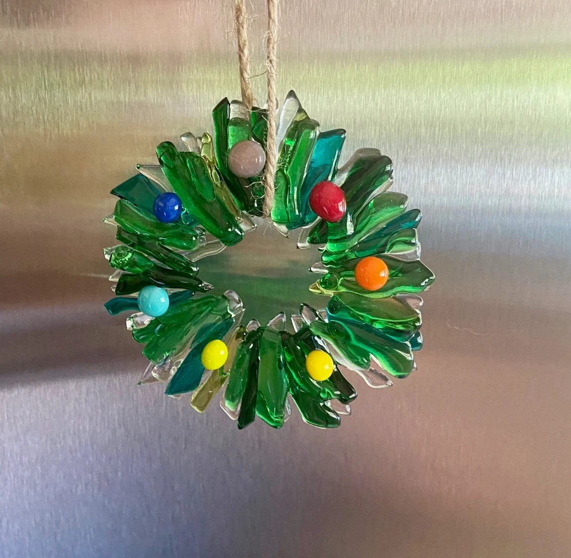 🎉Fused Glass Wreath Christmas Decoration🎁