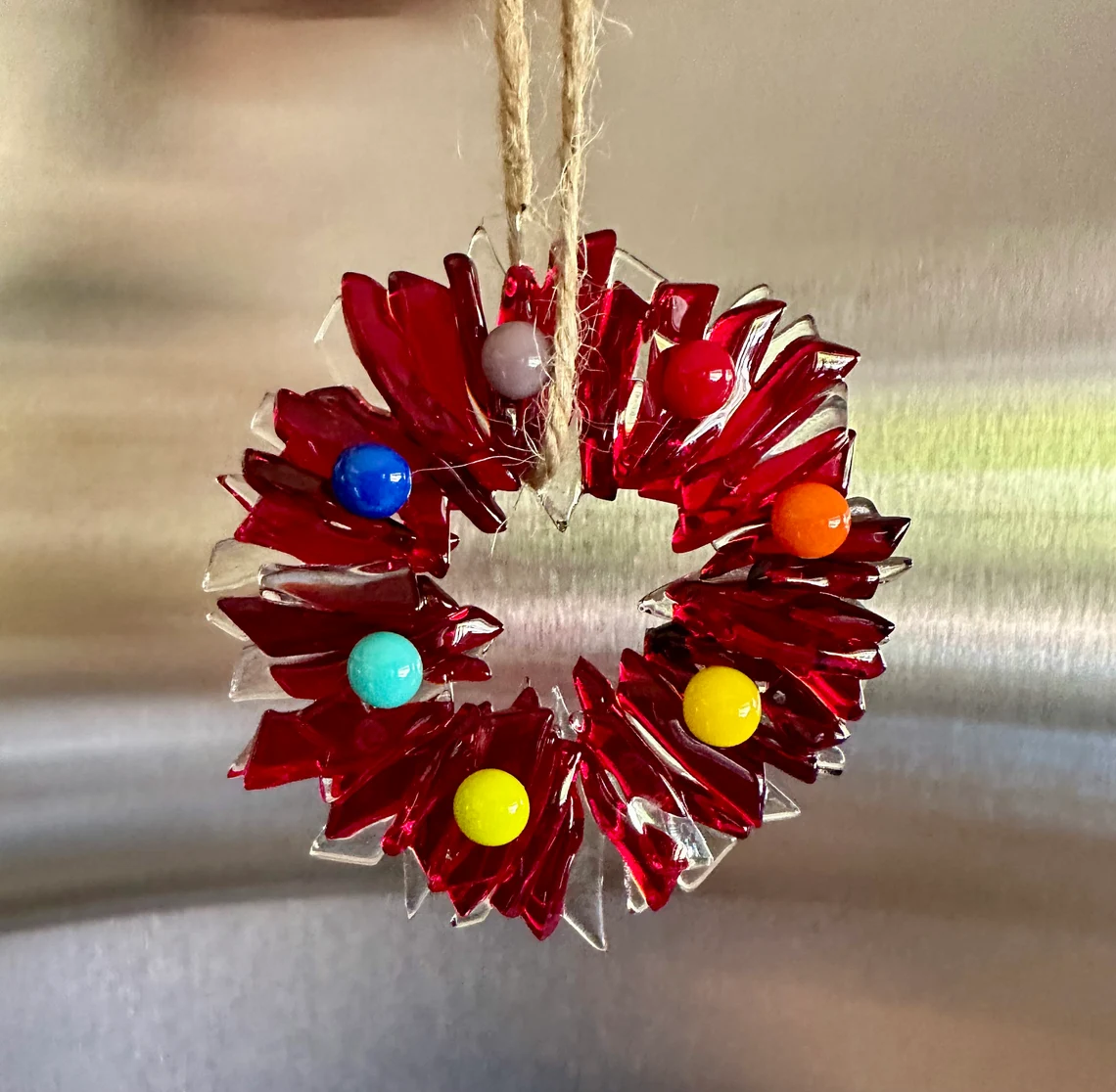 🎉Fused Glass Wreath Christmas Decoration🎁