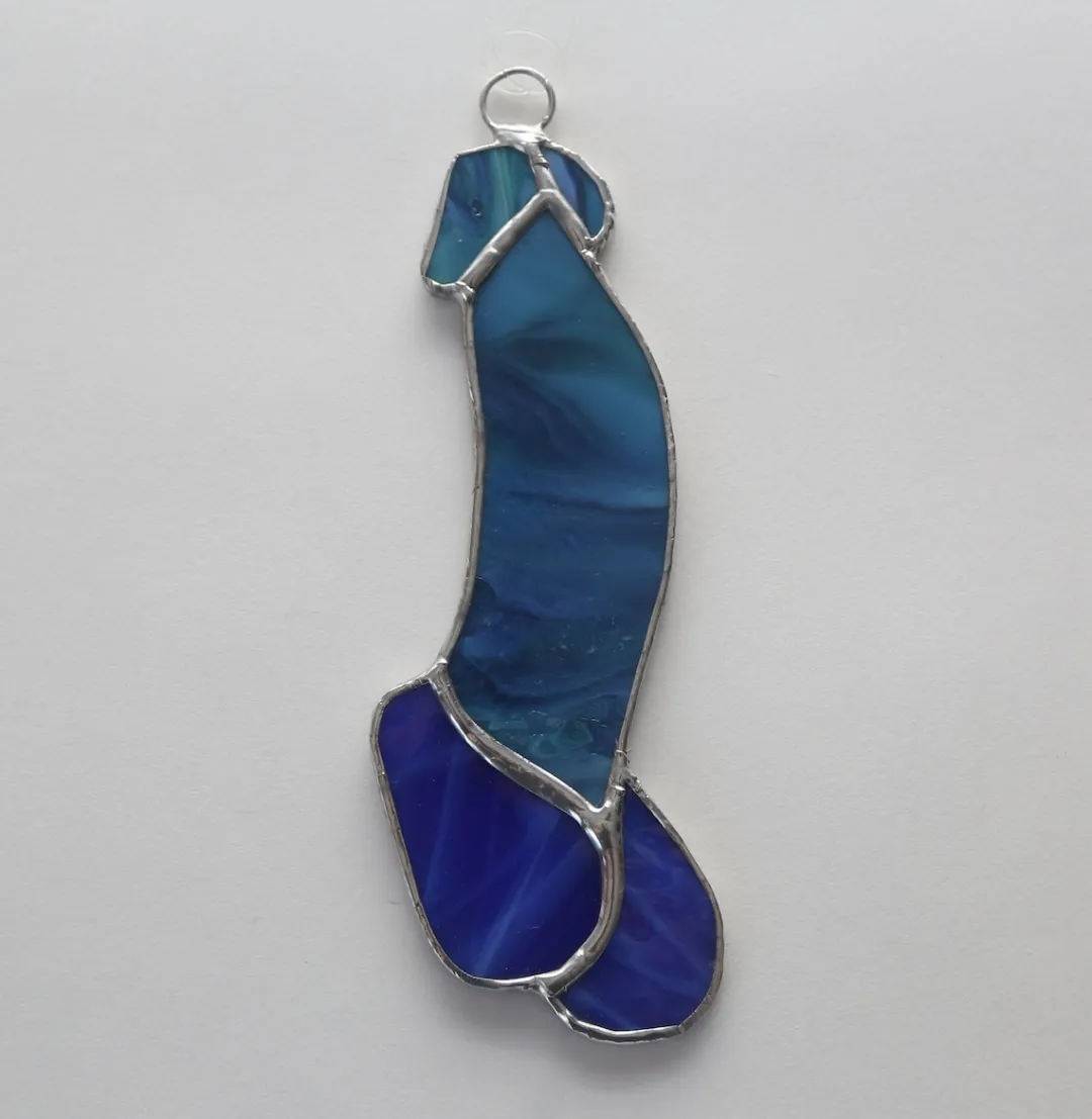 🤣Funny Stained Glass Penis Suncatcher🤣