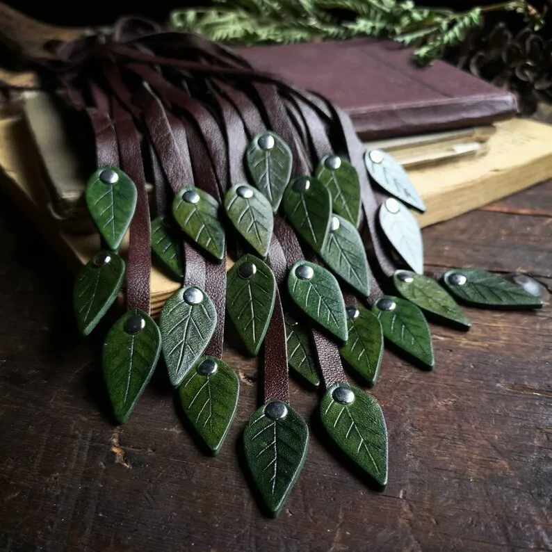 Handmade Leather Leaf Bookmark - Unique Botanical Gift Ideas For A Reader