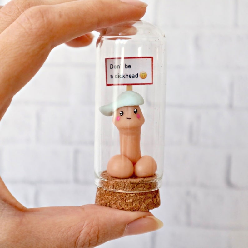 有趣的阴茎礼物、有趣的瓶中礼物、恶作剧礼物、迪克头、有趣的对不起礼物、给他的冒犯性礼物、瓶中幽默信息图像 1