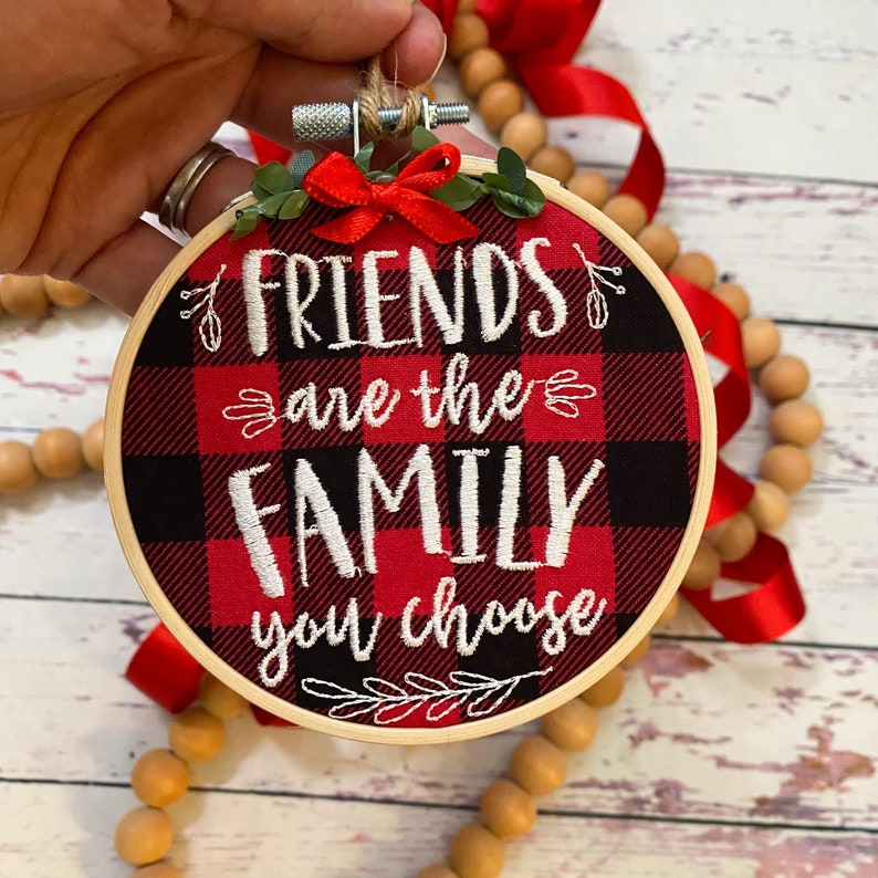 朋友是您选择的家人圣诞节装饰友谊名言装饰礼物送给朋友图像 1