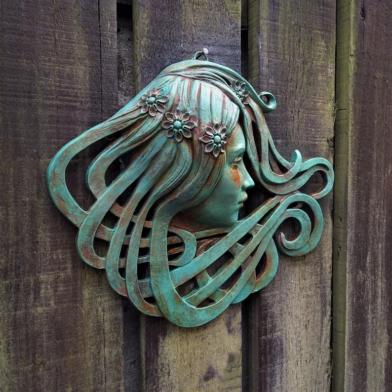 Handcrafted Faux Copper Green Trim