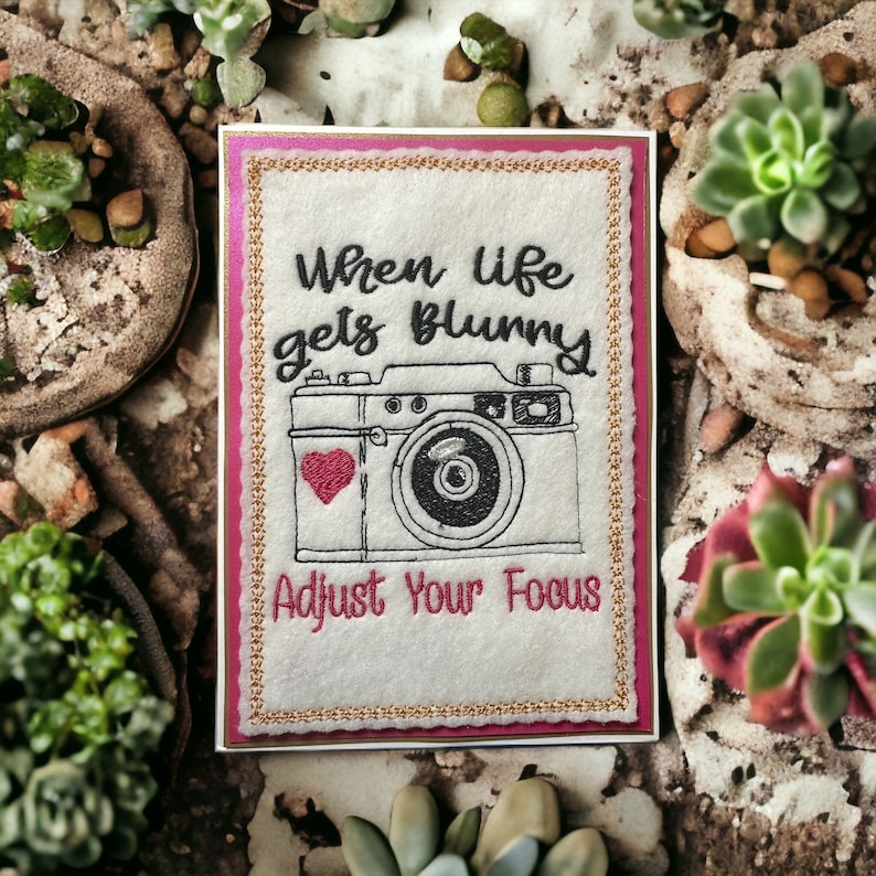 Uplifting Encouragement Notecard, Embroidered Inspirational 5x7 Greeting Card, Handcrafted Motivational Note, Mental health promotion Idea image 6