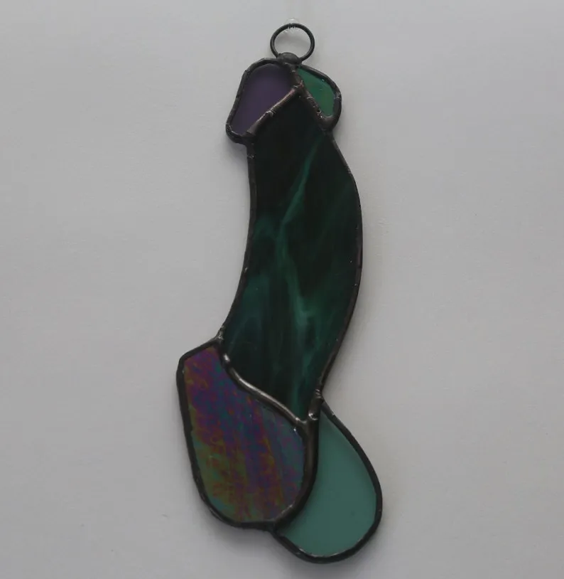 🤣Funny Stained Glass Penis Suncatcher🤣