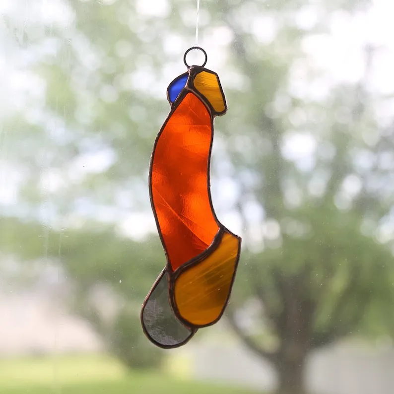 🤣Funny Stained Glass Penis Suncatcher🤣