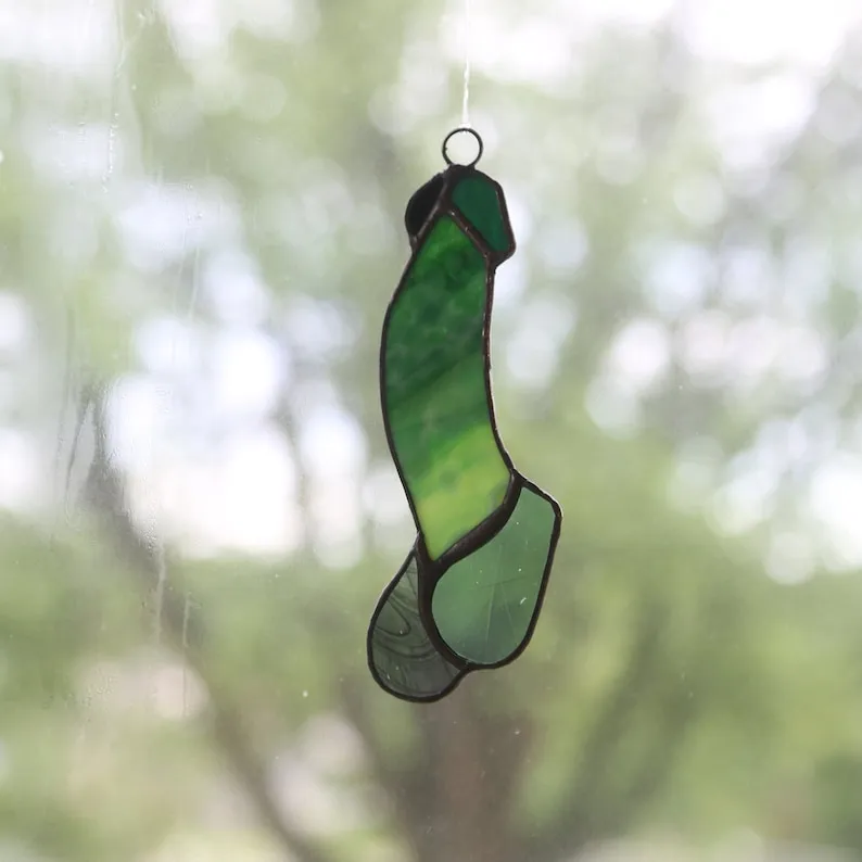 🤣Funny Stained Glass Penis Suncatcher🤣