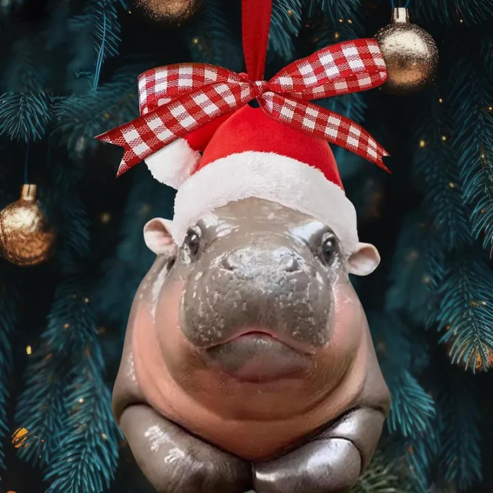 🎀Cute Baby Hippo Ornament🦛