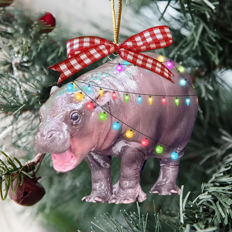 🎀Cute Baby Hippo Ornament🦛