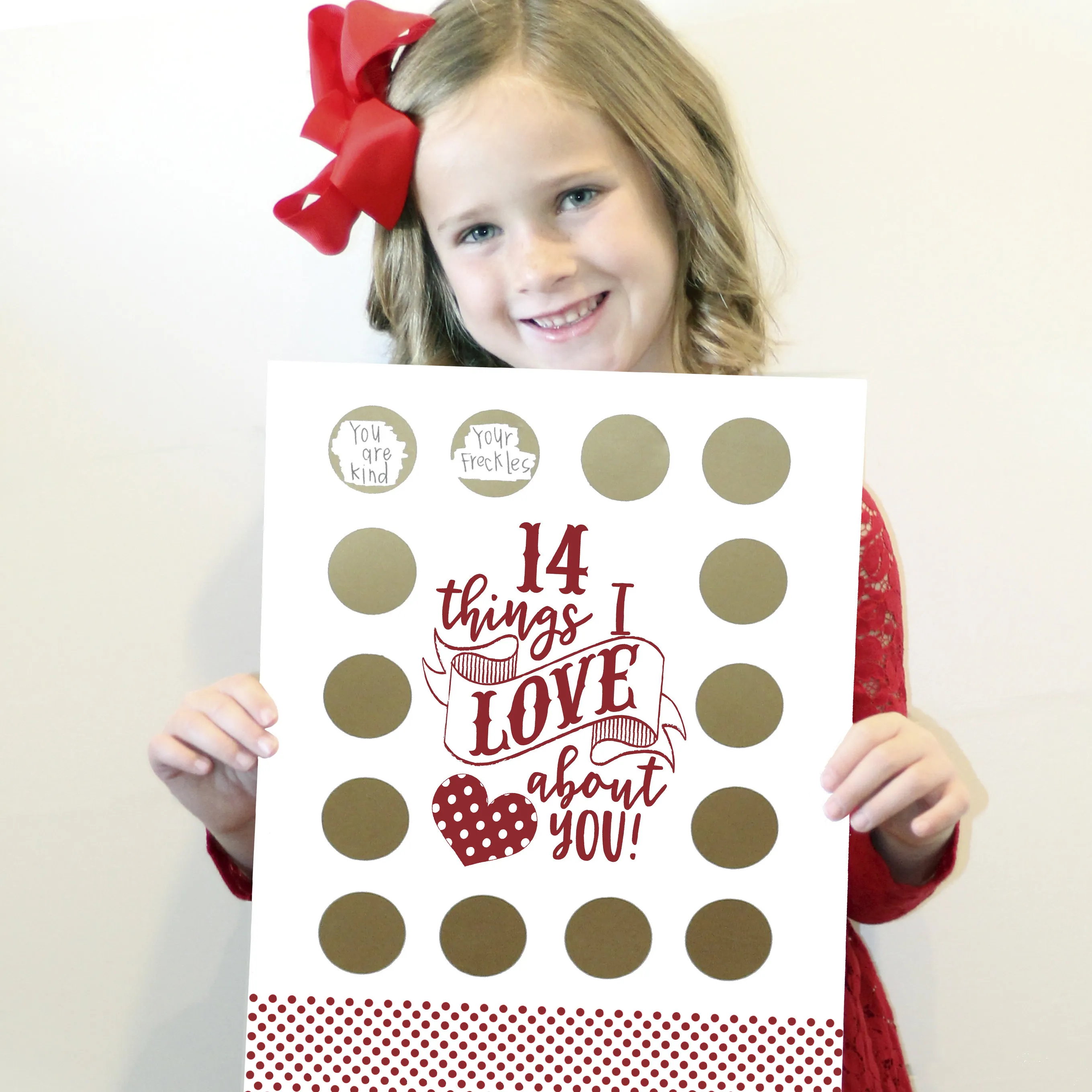 Valentine's Scratch Off Advent "14 things I love about you!"