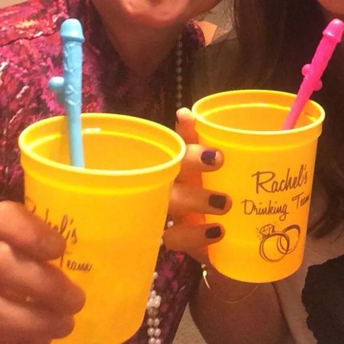 Bachelor party naughty straw