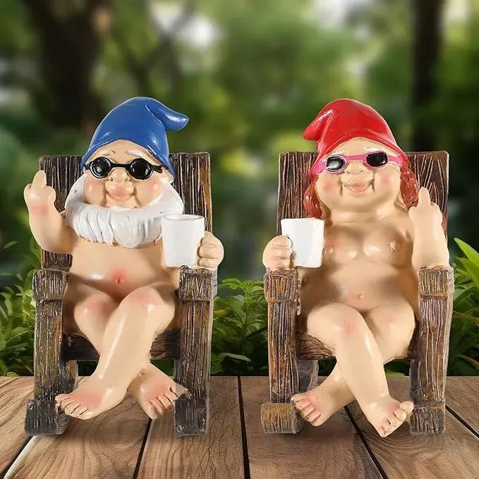✨Hot Sale-Naughty Garden Gnome Funny Statue