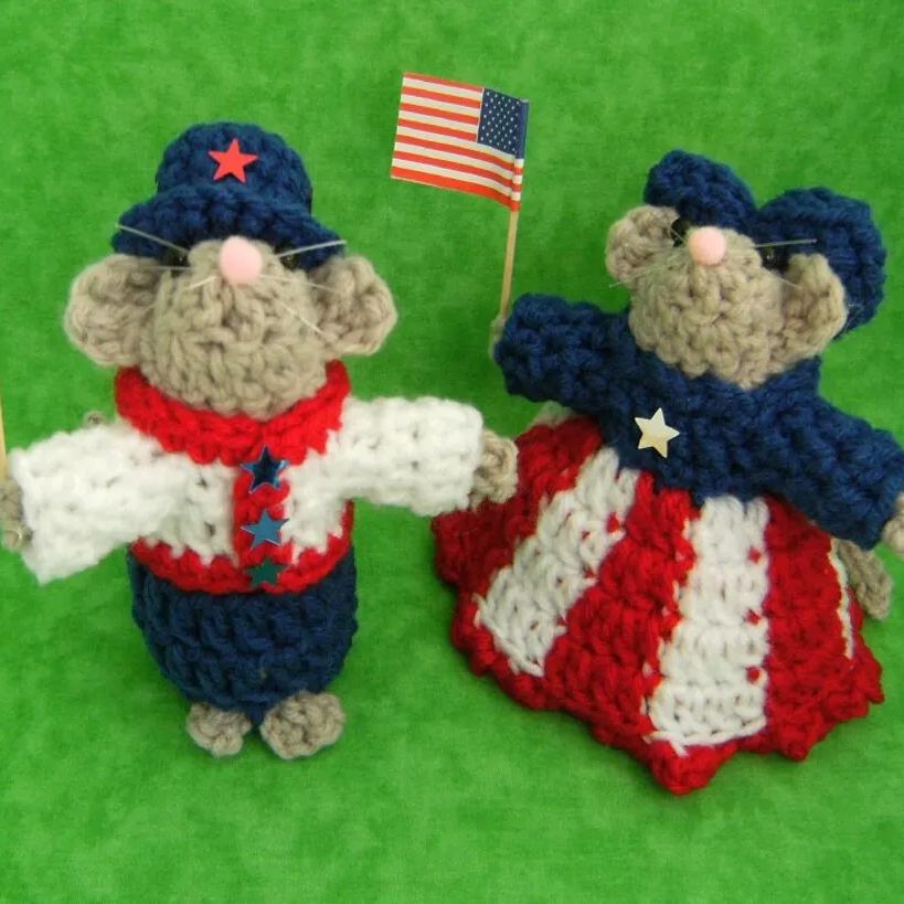 Patriotic Knit Doll