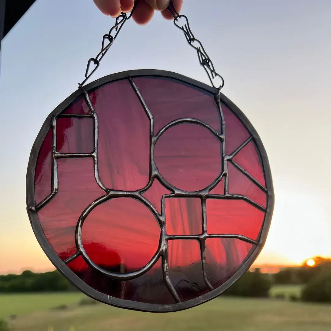 🤣Funny Saying F OFF Stained Glass Hanging