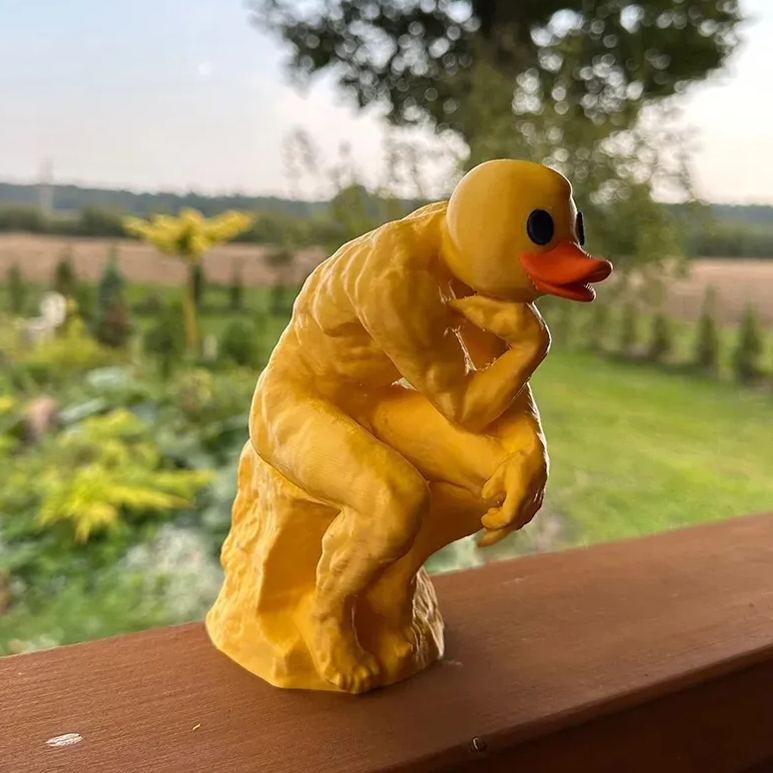 🔥49% Off🔥 Creative thinking duck with raised middle finger ornament