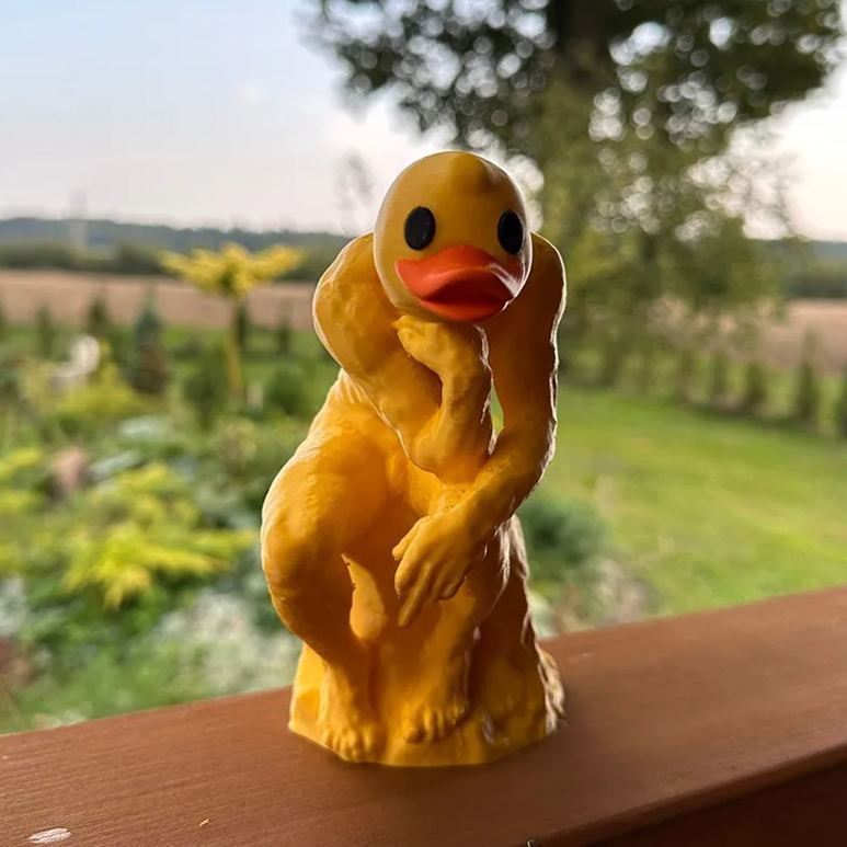 🔥49% Off🔥 Creative thinking duck with raised middle finger ornament