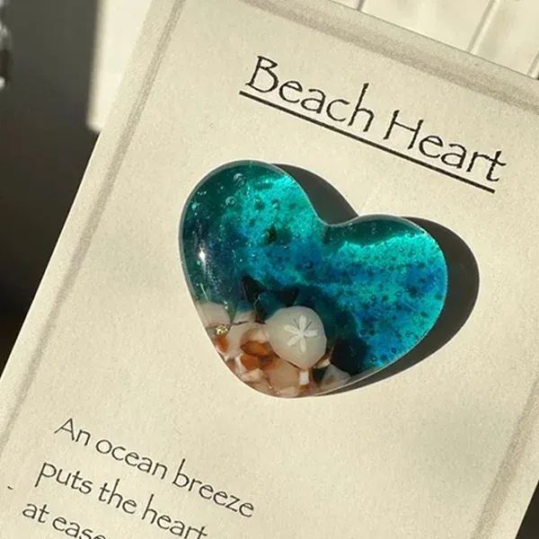 🎁Glass Beach Pocket Heart