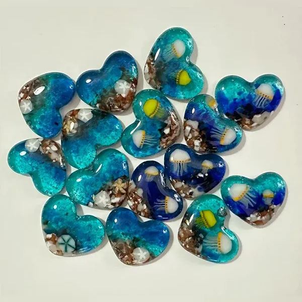 🎁Glass Beach Pocket Heart