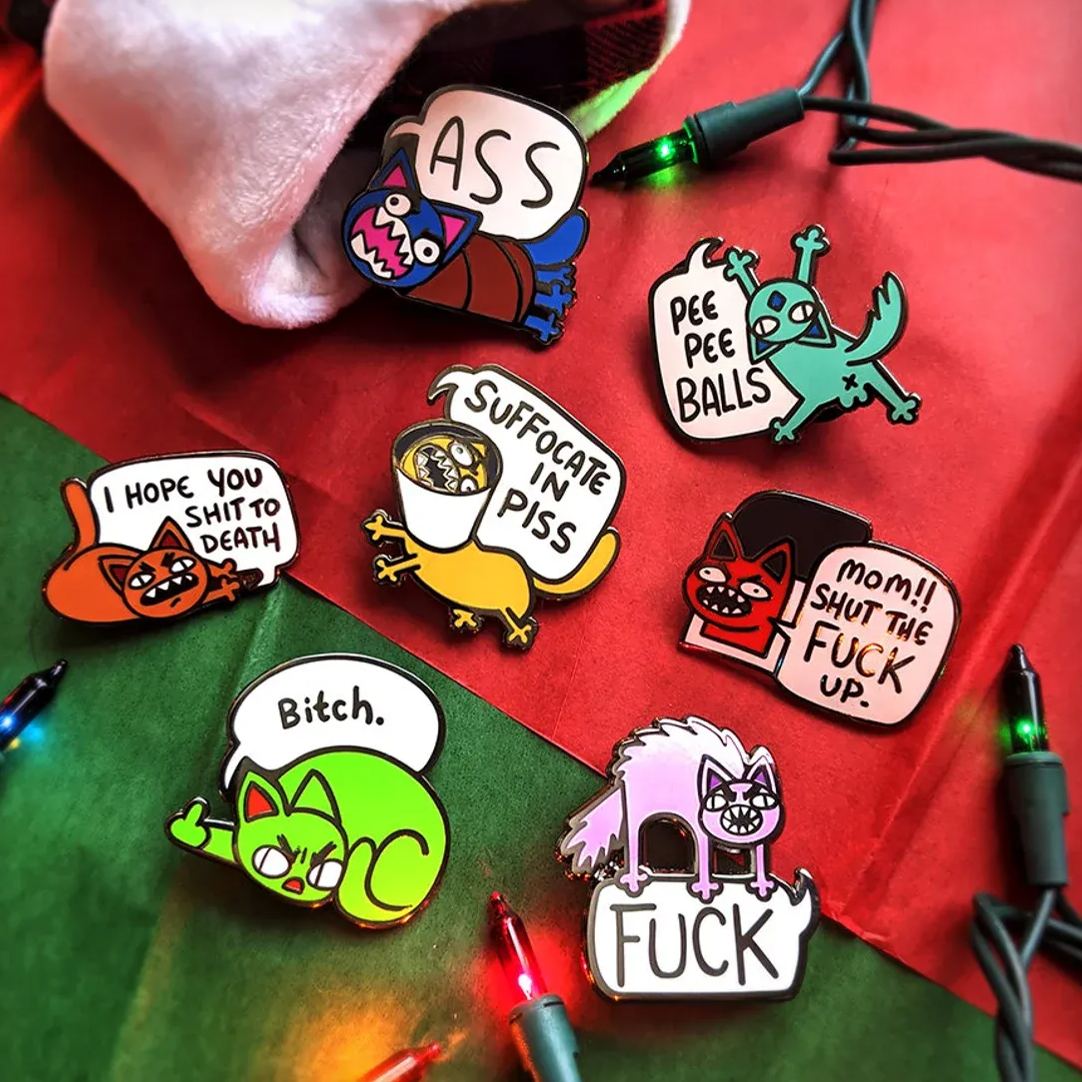 Rebellious Kitten Pin