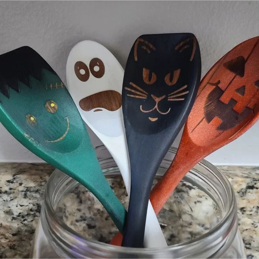 Halloween Spooky Wooden Spoon