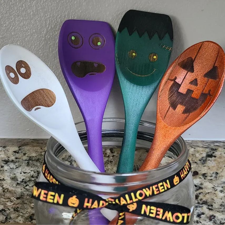 Halloween Spooky Wooden Spoon